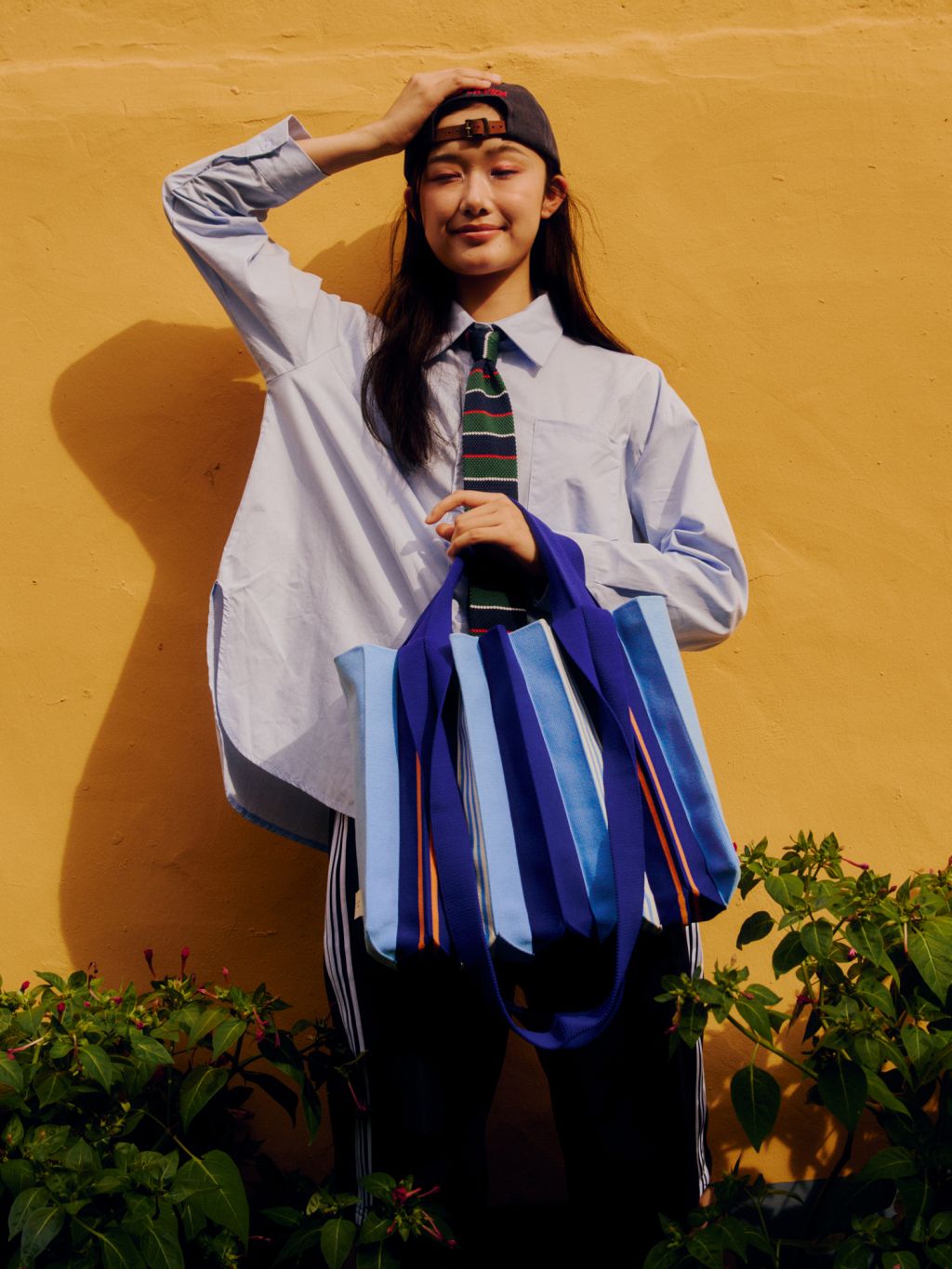 PLEATSMAMA 2Way Bag Oxford Blue