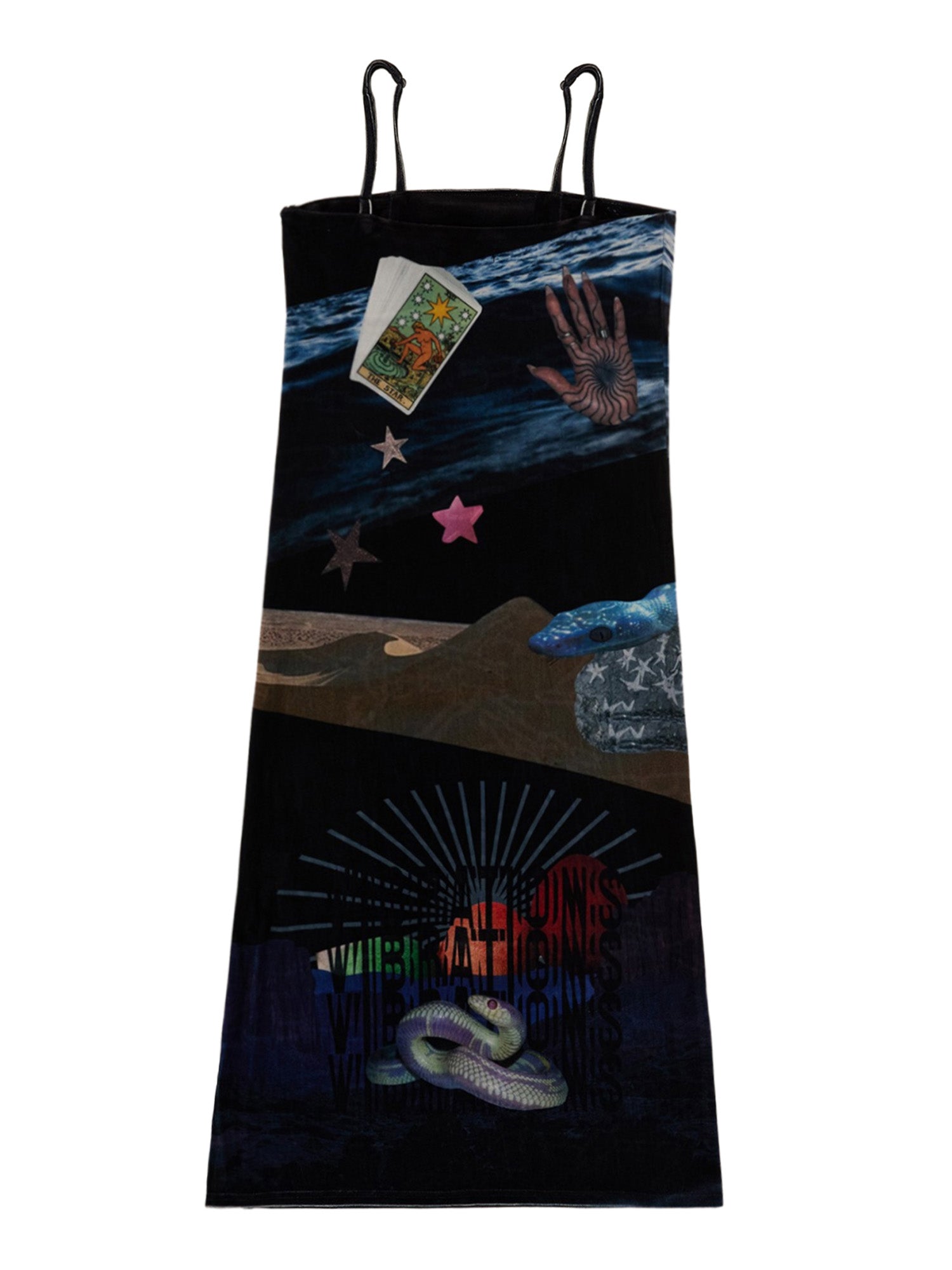 DILETTANTISME Платье с сюрреалистичным принтом Черный