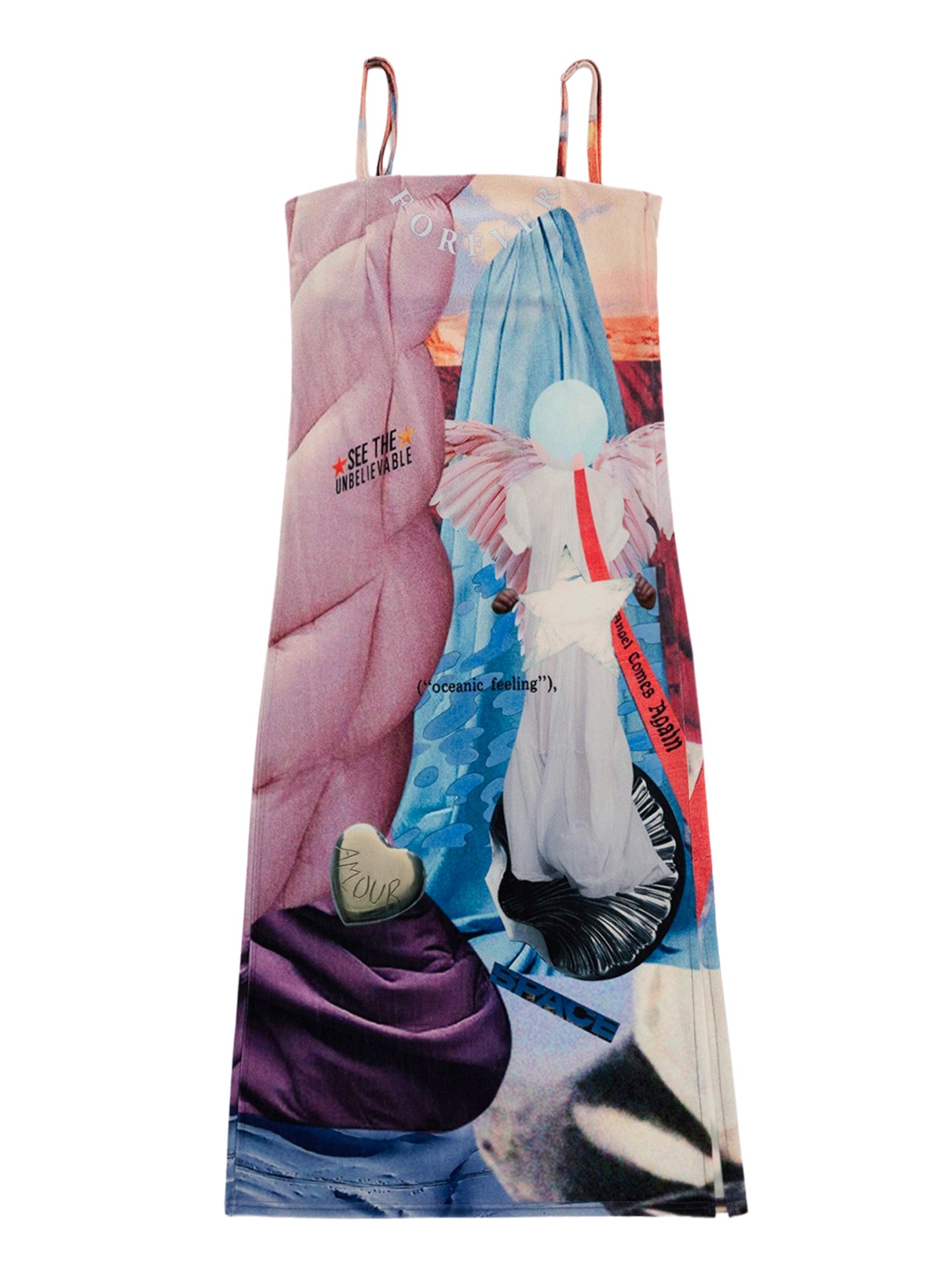 DILETTANTISME Платье с сюрреалистичным принтом Розовый