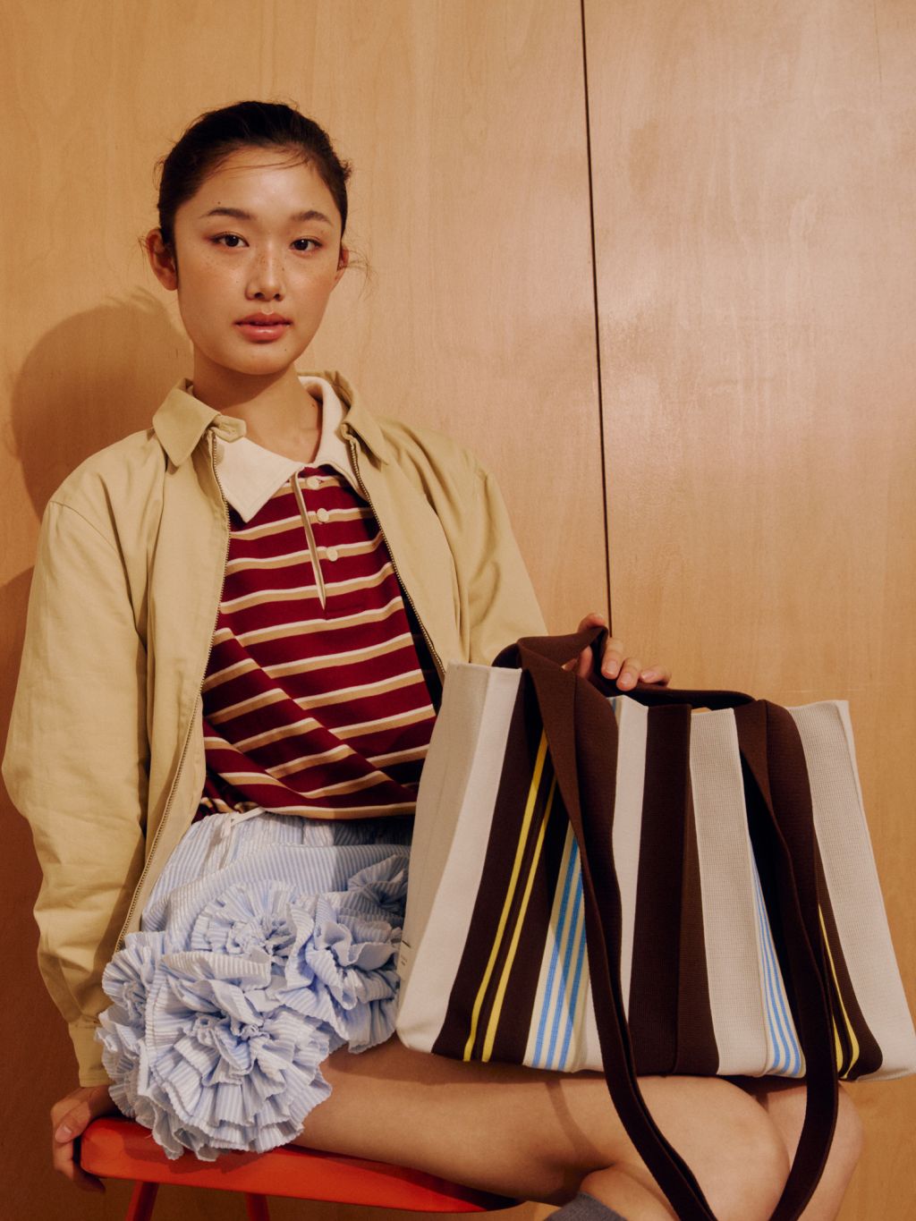 PLEATSMAMA 2Way Bag Vintage Brown